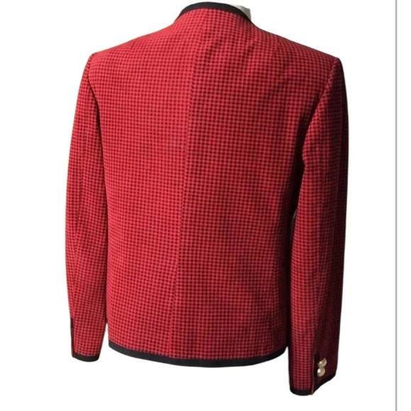 Vintage Hong Kong Red Houndstooth Jacket Size S - Picture 6 of 8